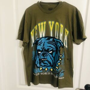 Brand New Goat Crew The World Is Yours Short‎ Sleeve T-Shirt Green Size Large